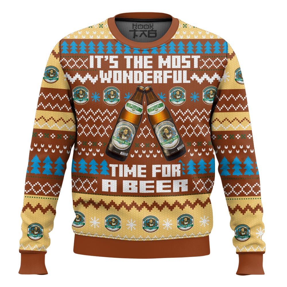 Hooktab It’s The Most Wonderful Time For A Augustiner Bräu Ugly Christmas Sweater Hooktab It’s The Most Wonderful Time For A Augustiner Bräu Ugly Christmas Sweater