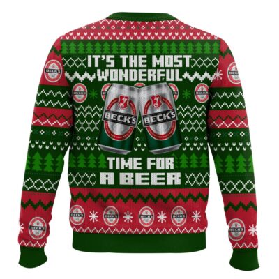 Hooktab It’s The Most Wonderful Time For A Beck’s Ugly Christmas Sweater