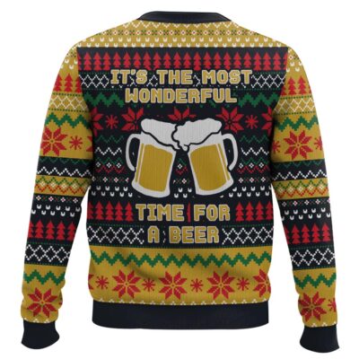 Hooktab It’s The Most Wonderful Time For A Beer Ugly Christmas Sweater