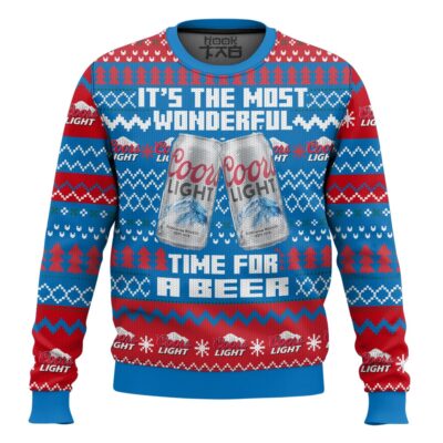 It's The Most Wonderful Time For A Coors Light Beer Ugly Christmas Sweater