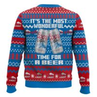 Hooktab It's The Most Wonderful Time For A Coors Light Beer Ugly Christmas Sweater