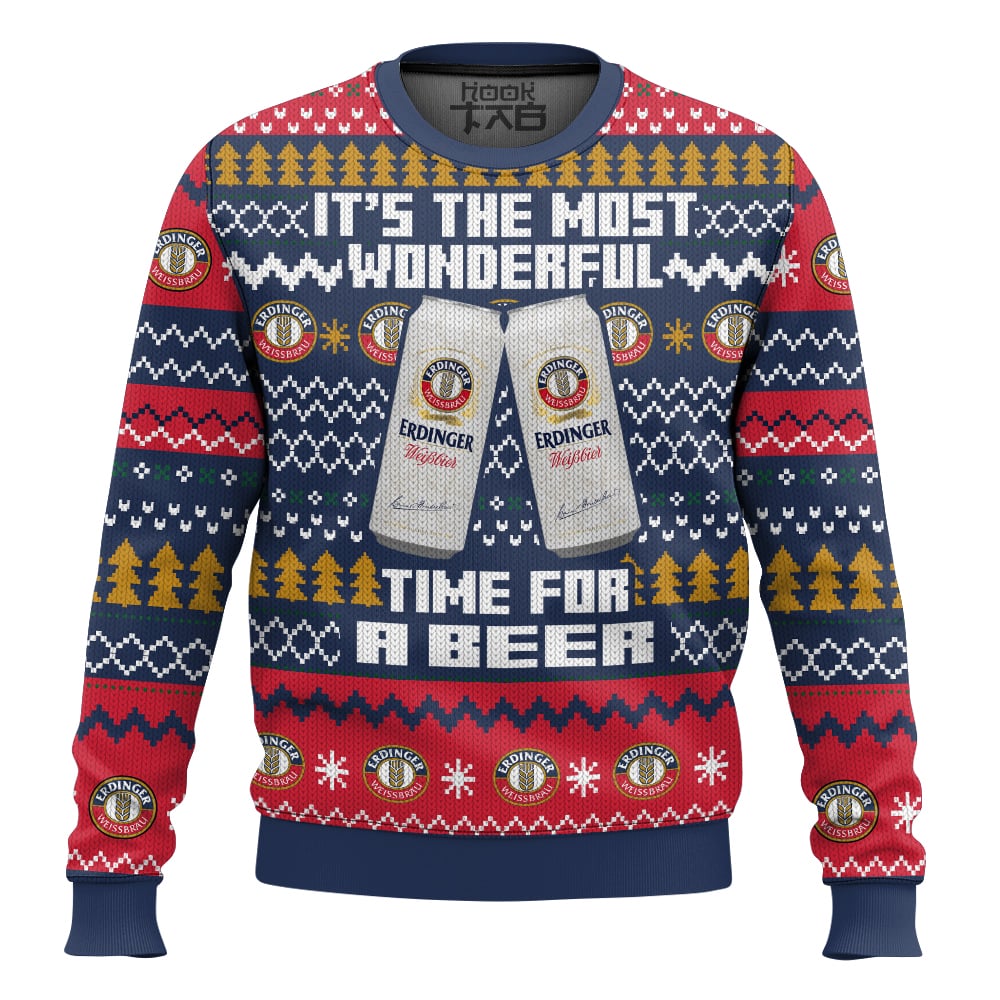 Hooktab It’s The Most Wonderful Time For A Erdinger Ugly Christmas Sweater Hooktab It’s The Most Wonderful Time For A Erdinger Ugly Christmas Sweater