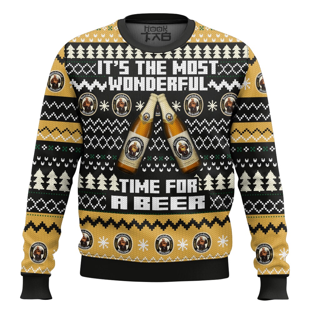Hooktab It’s The Most Wonderful Time For A Franziskaner Ugly Christmas Sweater Hooktab It’s The Most Wonderful Time For A Franziskaner Ugly Christmas Sweater