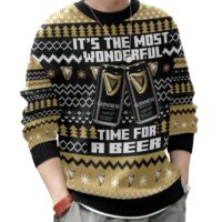 Hooktab It's The Most Wonderful Time For A Guinness Ugly Christmas Sweater