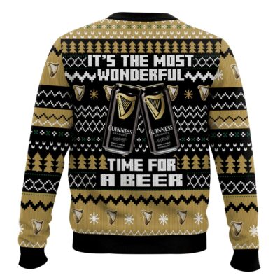 Hooktab It’s The Most Wonderful Time For A Guinness Ugly Christmas Sweater