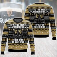 Hooktab It's The Most Wonderful Time For A Guinness Ugly Christmas Sweater