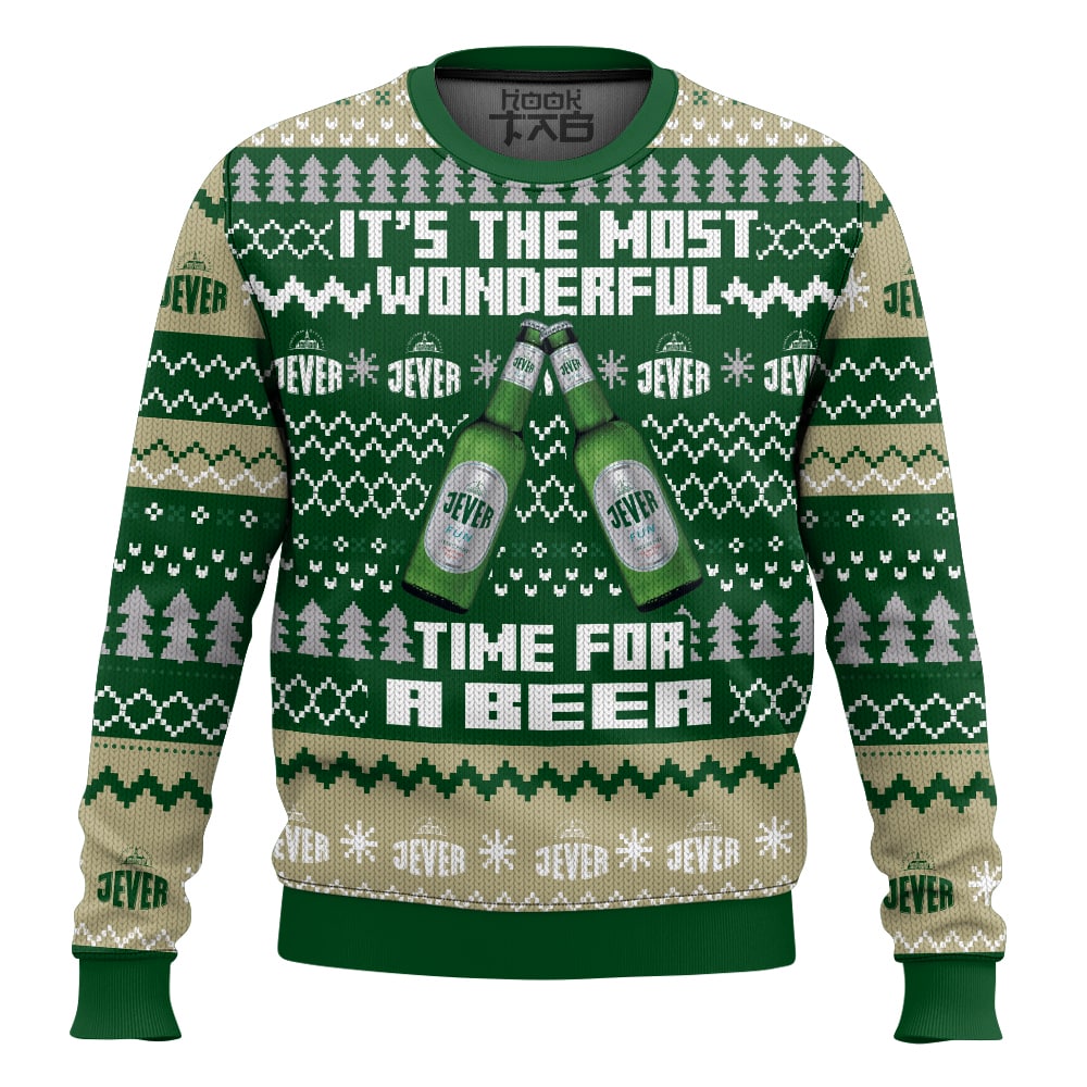 Hooktab It’s The Most Wonderful Time For A Jever Ugly Christmas Sweater Hooktab It’s The Most Wonderful Time For A Jever Ugly Christmas Sweater