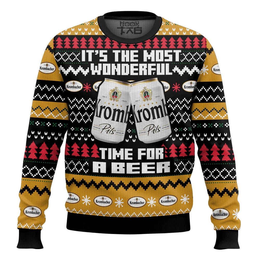 Hooktab It’s The Most Wonderful Time For A Krombacher Ugly Christmas Sweater Hooktab It’s The Most Wonderful Time For A Krombacher Ugly Christmas Sweater