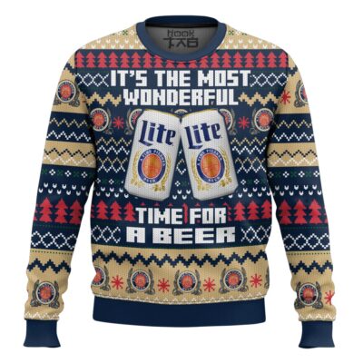 It's The Most Wonderful Time For A Miller Lite Ugly Christmas Sweater