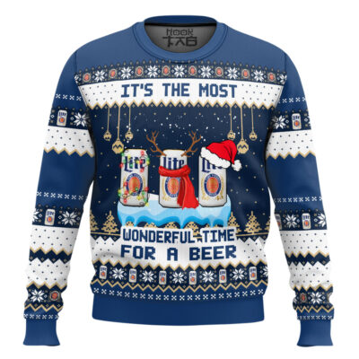 It's The Most Wonderful Time For A Miller Lite Ugly Christmas Sweater