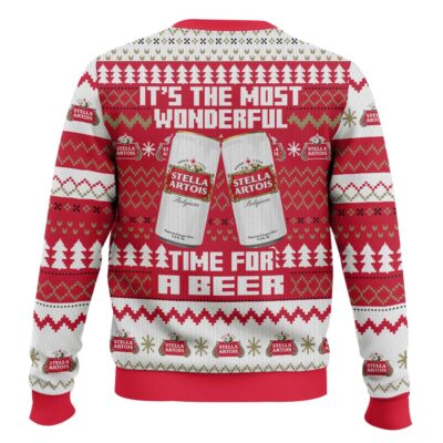 Hooktab It’s The Most Wonderful Time For A Stella Artois Ugly Christmas Sweater