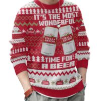 Hooktab It's The Most Wonderful Time For A Stella Artois Ugly Christmas Sweater