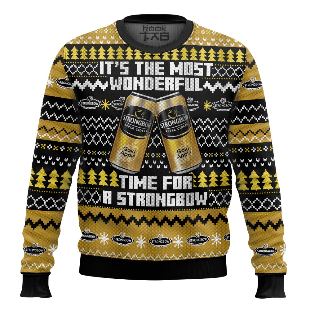 Hooktab It’s The Most Wonderful Time For A Strongbow Ugly Christmas Sweater Hooktab It’s The Most Wonderful Time For A Strongbow Ugly Christmas Sweater