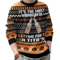 Hooktab It's The Most Wonderful Time For A Tito's Ugly Christmas Sweater