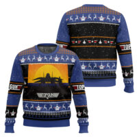 Hooktab I'ts Time Top Gun Ugly Christmas Sweater