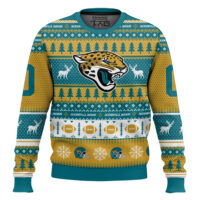 Hooktab Jacksonville Jaguars - Custom Name And Number Ugly Sweater
