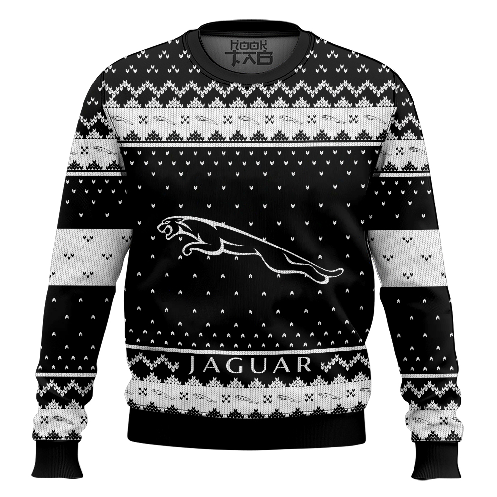 Hooktab Jaguar Ugly Christmas Sweater Hooktab Jaguar Ugly Christmas Sweater