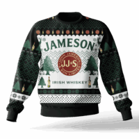Hooktab Jameson Blended Whiskey Ugly Christmas Sweater