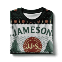 Hooktab Jameson Blended Whiskey Ugly Christmas Sweater