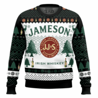 Hooktab Jameson Blended Whiskey Ugly Christmas Sweater