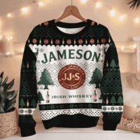 Hooktab Jameson Blended Whiskey Ugly Christmas Sweater