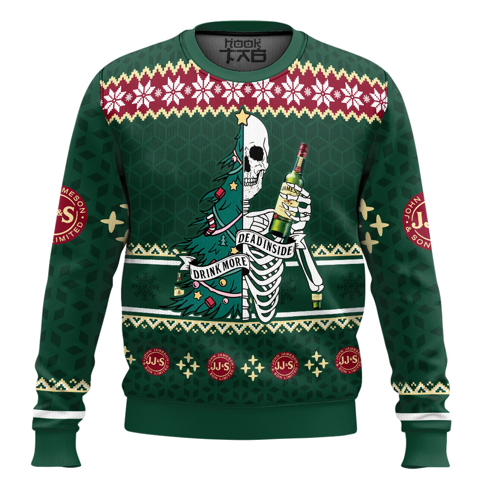 Hooktab Jameson Dead Inside Ugly Christmas Sweater Hooktab Jameson Dead Inside Ugly Christmas Sweater