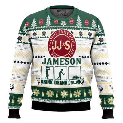 Jameson Drink Drank Drunk Ugly Christmas Sweater