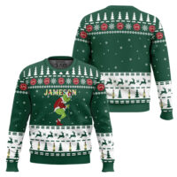 Hooktab Jameson Grinch Santa Ugly Christmas Sweater