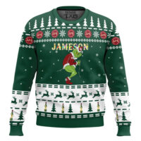 Hooktab Jameson Grinch Santa Ugly Christmas Sweater