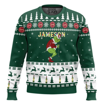 Jameson Grinch Santa Ugly Christmas Sweater