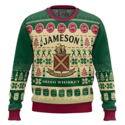 Jameson Irsh Blended Whiskey Ugly Christmas Sweater