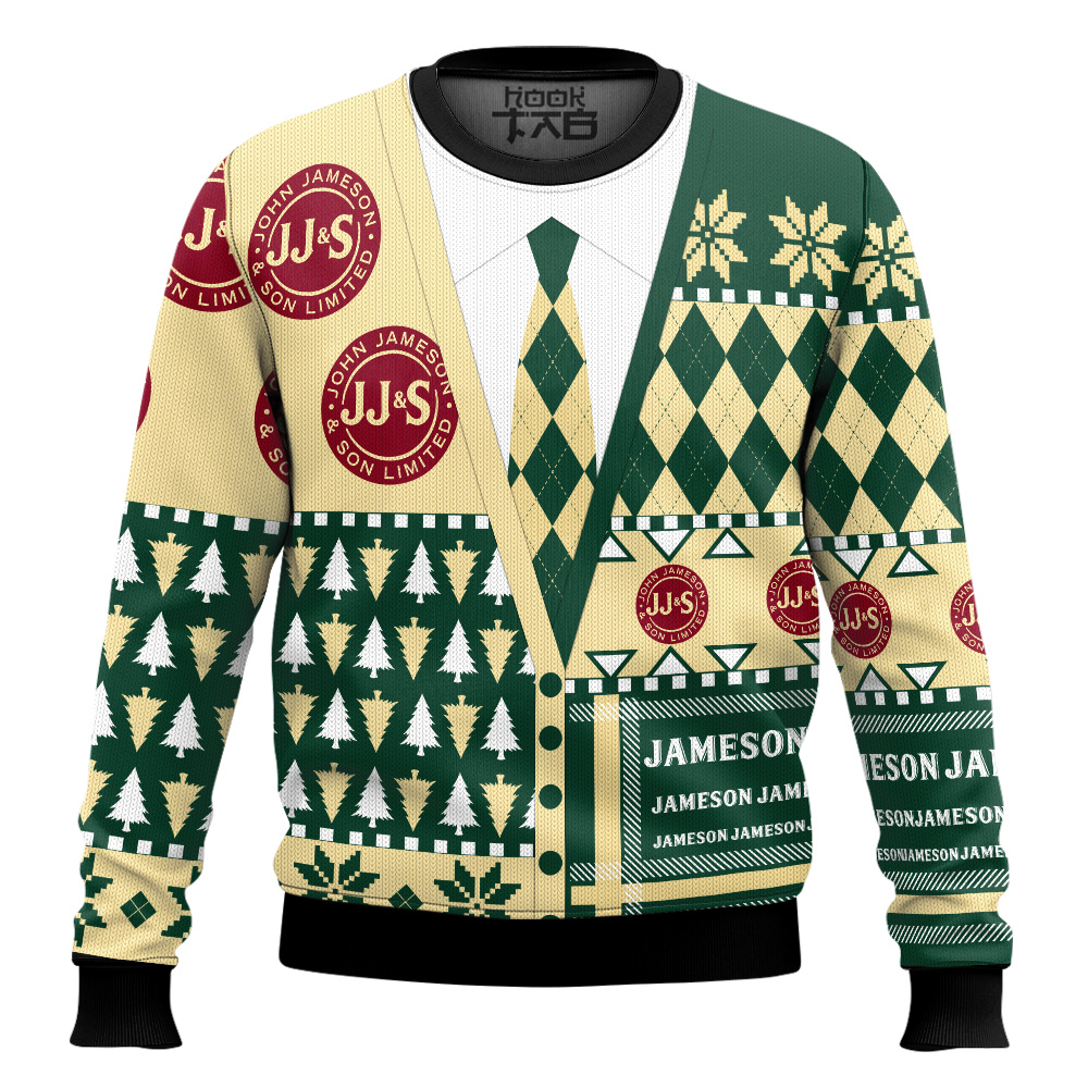 Hooktab Jameson Suit And Tie Ugly Christmas Sweater Hooktab Jameson Suit And Tie Ugly Christmas Sweater