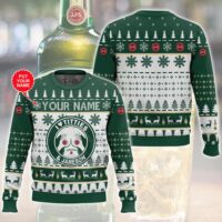 Hooktab Jameson Titties Funny - Custom Name Ugly Christmas Sweater