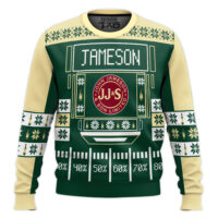 Hooktab Jameson Whiskey - Custom Name Ugly Christmas Sweater