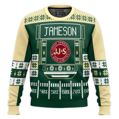 Jameson Whiskey - Custom Name Ugly Christmas Sweater