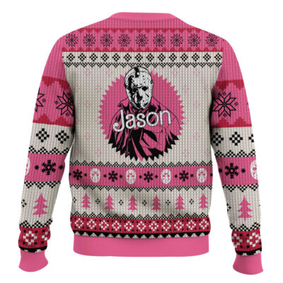 Hooktab Jason Pink Halloween Friday The 13th Ugly Christmas Sweater