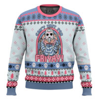 Hooktab Jason Voorhees Can't Wait For Friyay Ugly Christmas Sweater