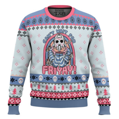 Jason Voorhees Can't Wait For Friyay Ugly Christmas Sweater
