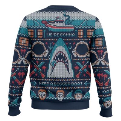Hooktab Jaws We’re Gonna Need A Bigger Boat Ugly Christmas Sweater