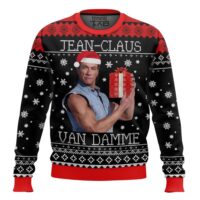 Hooktab Jean Claus Van Damme Ugly Christmas Sweater
