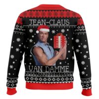 Hooktab Jean Claus Van Damme Ugly Christmas Sweater