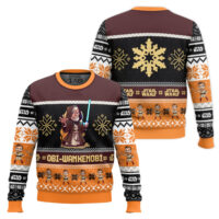 Hooktab Jedi Obi-wan Kenobi Star Wars Ugly Christmas Sweater