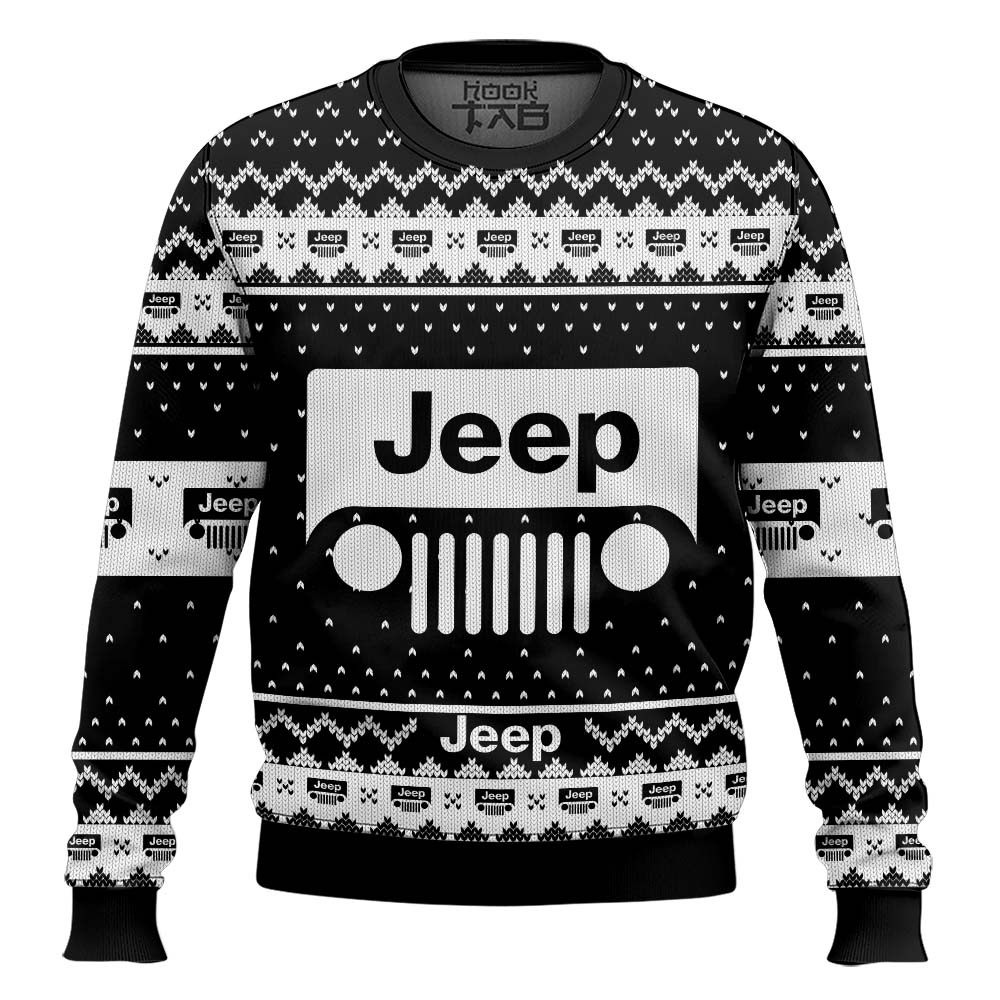 Hooktab Jeep Ugly Christmas Sweater Hooktab Jeep Ugly Christmas Sweater