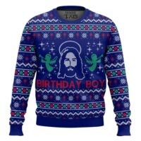 Hooktab Jesus Birthday Boy Ugly Christmas Sweater
