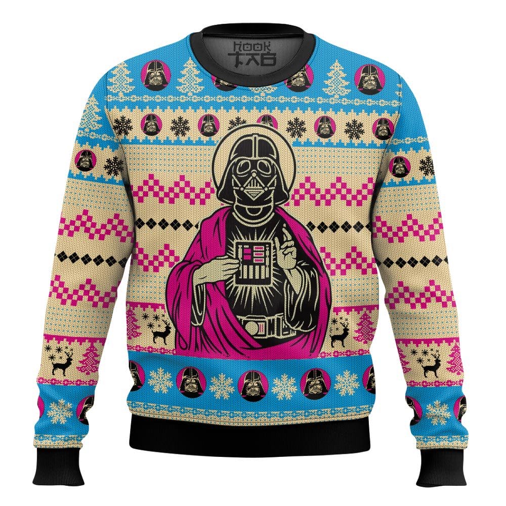 Hooktab Jesus Darth Vader Star Wars Ugly Christmas Sweater Hooktab Jesus Darth Vader Star Wars Ugly Christmas Sweater