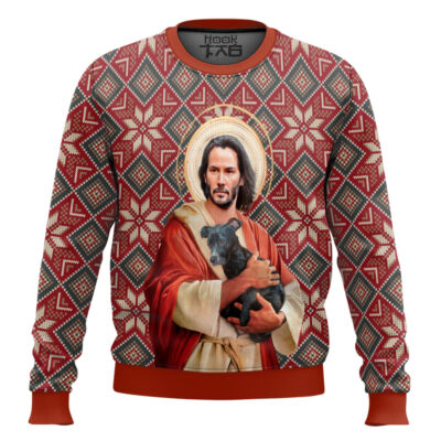 Jesus John Wick Ugly Christmas Sweater