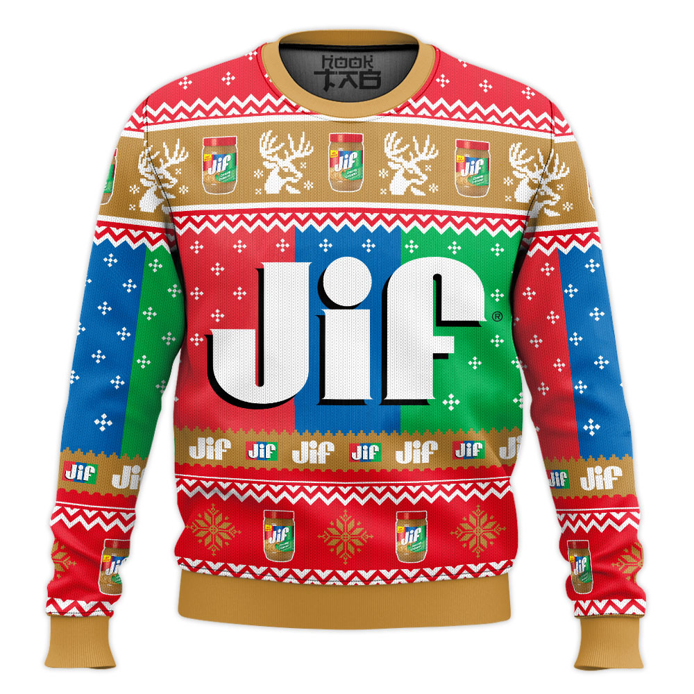 Hooktab Jif Ugly Christmas Sweater Hooktab Jif Ugly Christmas Sweater