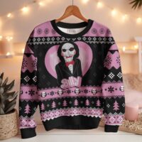 Hooktab Jigsaw Billy The Puppet Horror Ugly Christmas Sweater