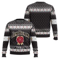 Hooktab Jim Beam Bourbon Ugly Christmas Sweater