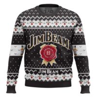 Hooktab Jim Beam Bourbon Ugly Christmas Sweater